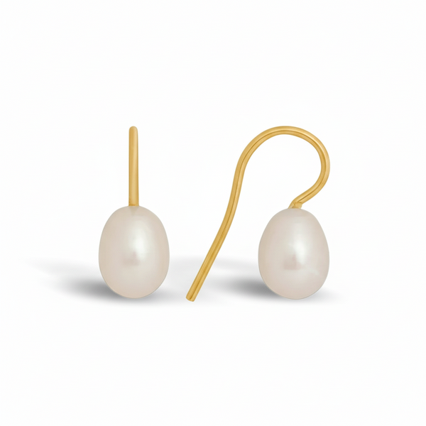 Zeitlose Perlen Ohrringe aus 925er Silber – Gold und Silber
