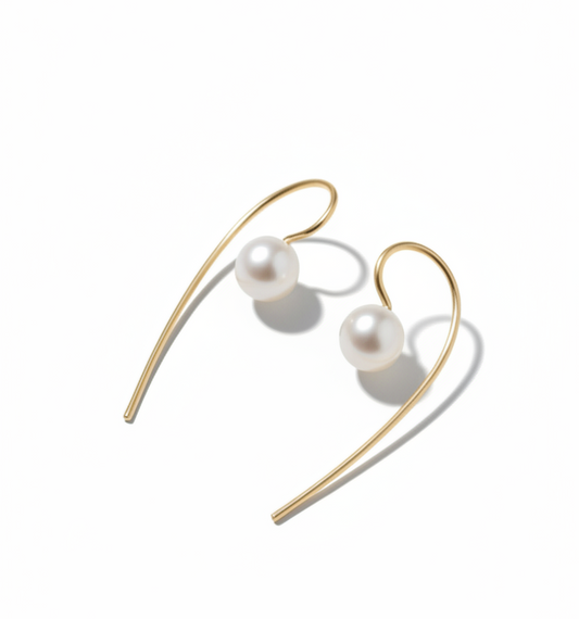 Perlenohrringe mit Süßwasserperlen