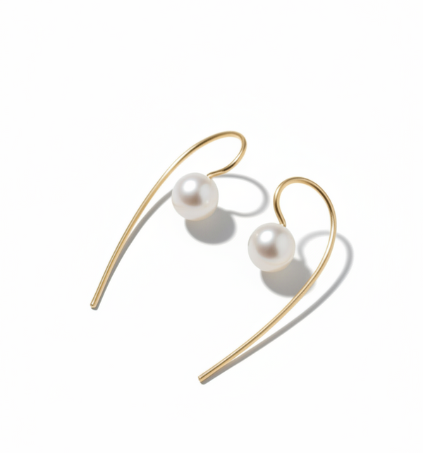 Perlenohrringe mit Süßwasserperlen