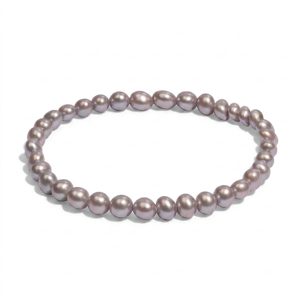Elegantes Perlenarmband in grau