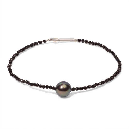 Perlenarmband mit Tahiti und Spinell