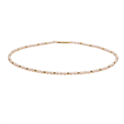 Perlenkette mit Silber- oder Goldkugeln