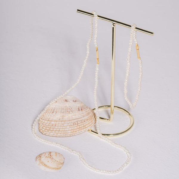 Perlenkette mit vergoldetem Flügelverschluss ohne Modell